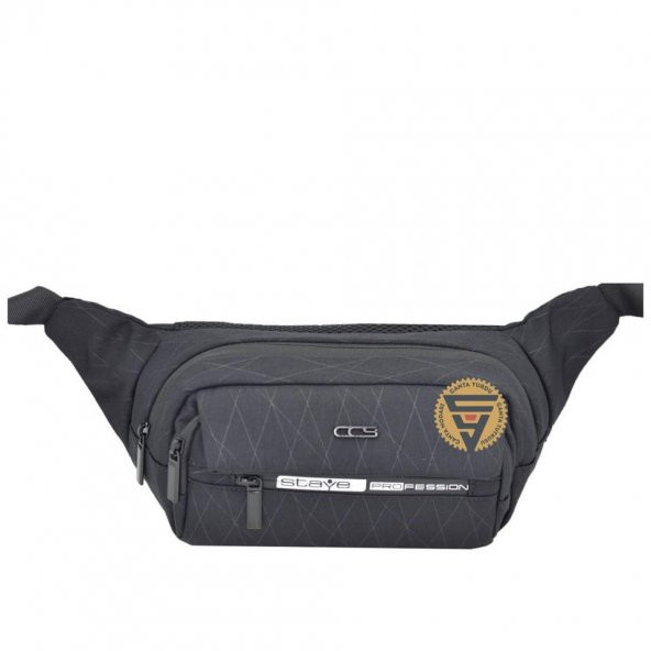 Ççs Su geçirmez Kullanışlı Bodybag Kapaklı Bel Çantası Siyah - Resim 2