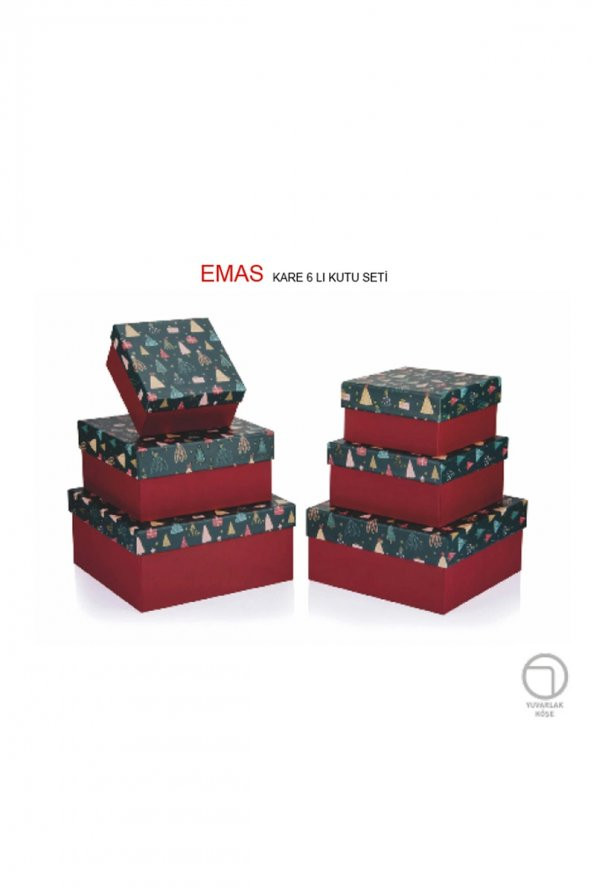 Gıpta Emas Kare 6Lı Hediye Kutusu Set 4-Bx96740-2161
