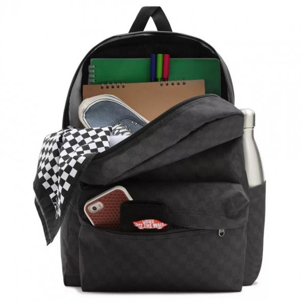 Vans Mn Old Skool Check Backpack Sırt Çantası Siyah - 4