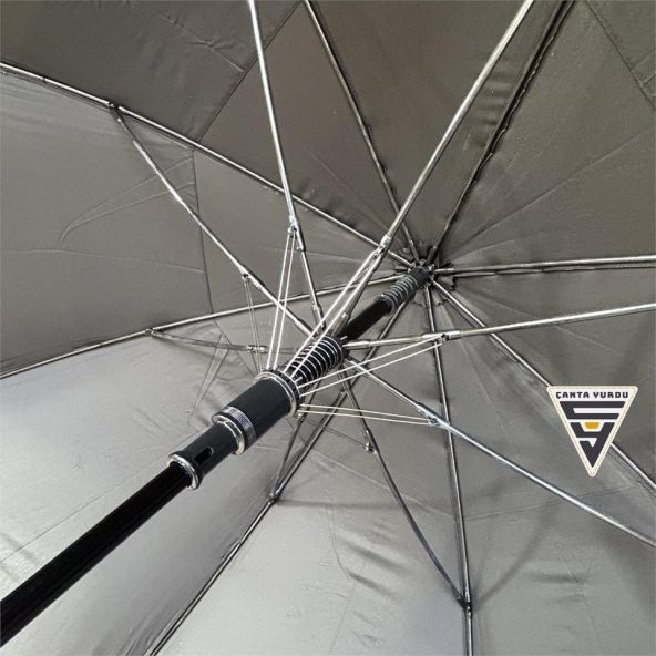 April A-250G Protokol Vale Şemsiyesi Çift Katmanlı Şemsiye 130 Cm Siyah - 4