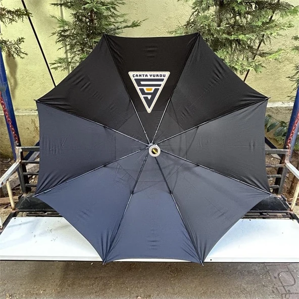 April A-250G Protokol Vale Şemsiyesi Çift Katmanlı Şemsiye 130 Cm Siyah - Resim 6