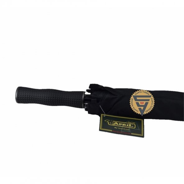 April A-252G Protokol Vale Şemsiyesi Çift Katmanlı Şemsiye Siyah 130 Cm Çap - 7