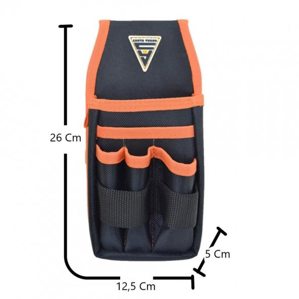 Cırtlı Alet Edevat Elektrikçi Tekniker Bel Çantası Siyah - 3