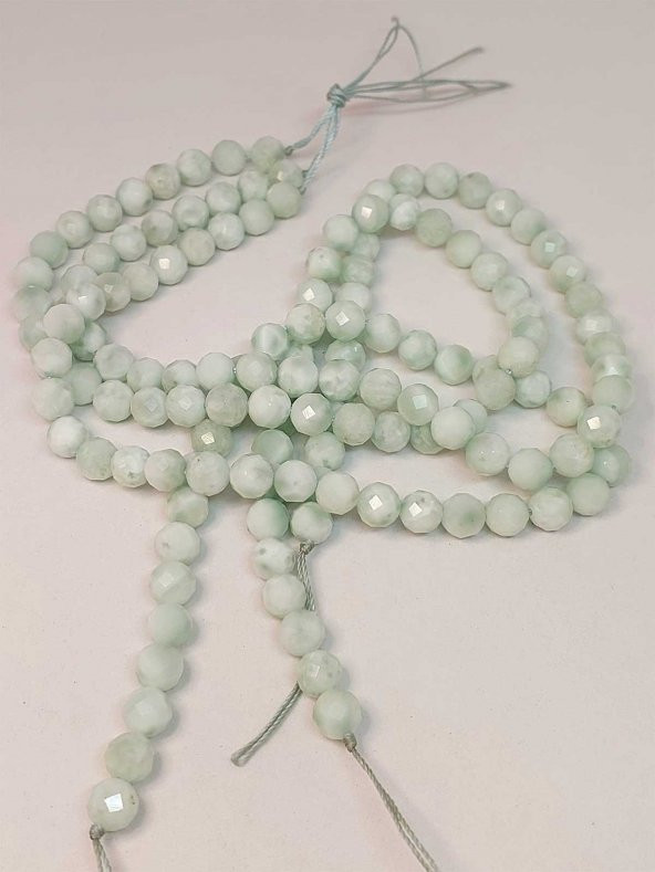 Larimar Taşı Faset Kesim YARIM Dizi 8mm (18cm uzunluğundadır) - Resim 3