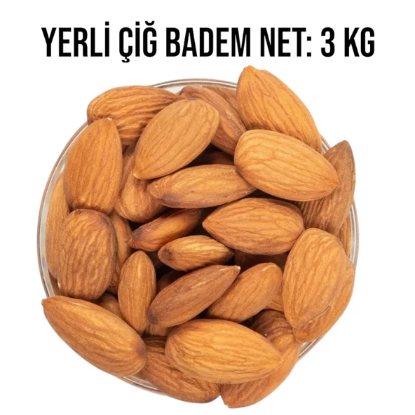 Çiğ Badem Yerli Yeni Mahsül 3 KG - 2