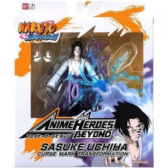 Naruto Anime Sasuke Uchiha 4 Büyük Ninja Savaşı Figürü 16 cm