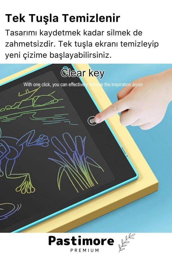 Lcd Ekranlı Kalemli Dijital Çizim Tableti Yazı Tahtası Boyama Resim Için Akıllı Çocuk Tablet 8,5 Inç - 8
