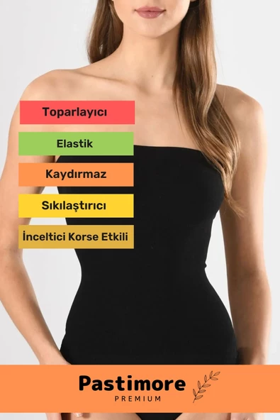 Özel Üretim Straples Uzun Beyaz Örme Seamless Pedsiz Dikişsiz Soft Basic Kadın Atlet - 2