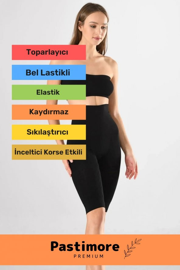 Özel Üretim Esnek Rahat Dayanıklı Kadın Beyaz Çift Kat Tam Mideli Beli Silikonlu Korse Şort - 2