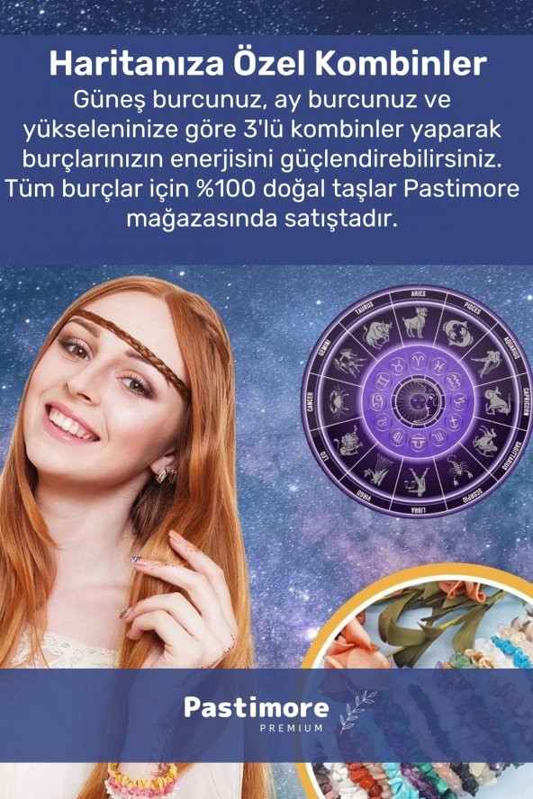 Unisex Terazi Burcu Enerjisini Yükselten Doğal Taş Bileklik Terazi Burçları Için Burç Taşı Bileklik - 2