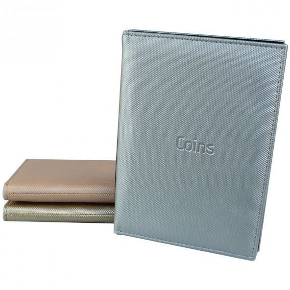 PULKO HistorY 1970 Madeni Para Metalik Seri Cep Albümü 96 (155x205), 8 Yaprak, Her Yaprakta 40mm Çapında 12 Cep'li, Toplamda 96 Adet Madeni Para Kapasiteli,