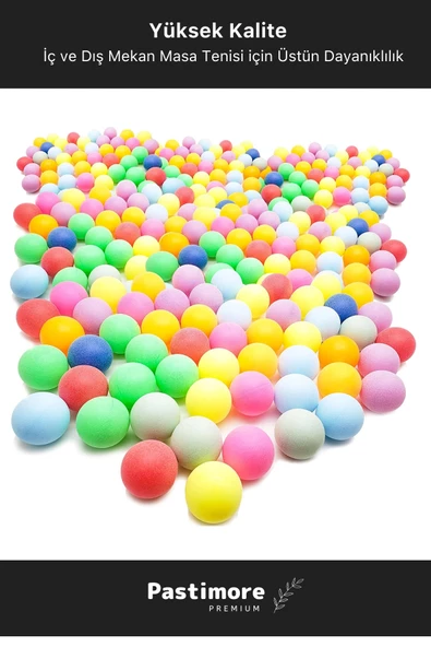 Premium Seri Çantalı Kaliteli Masa Tenisi Etkinlik 100 Adet Karışık Renkli Canlı Pinpon Topu - 2