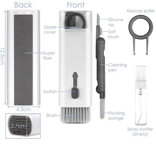 Çok Fonksiyonlu 7 Parça Airpods Klavye Ekran Kulaklık Temizleme Kiti - 2