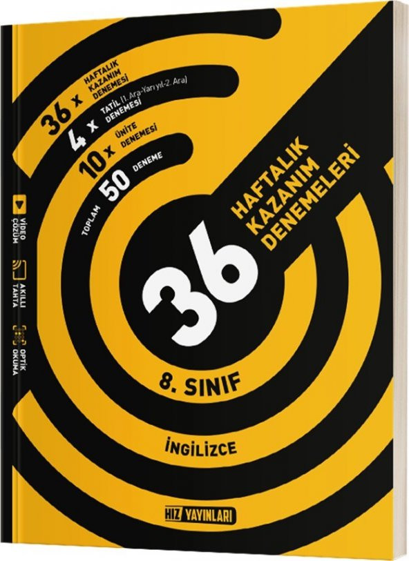 Hız Yayınları 8. Sınıf İngilizce 36 Haftalık Kazanım Denemeleri