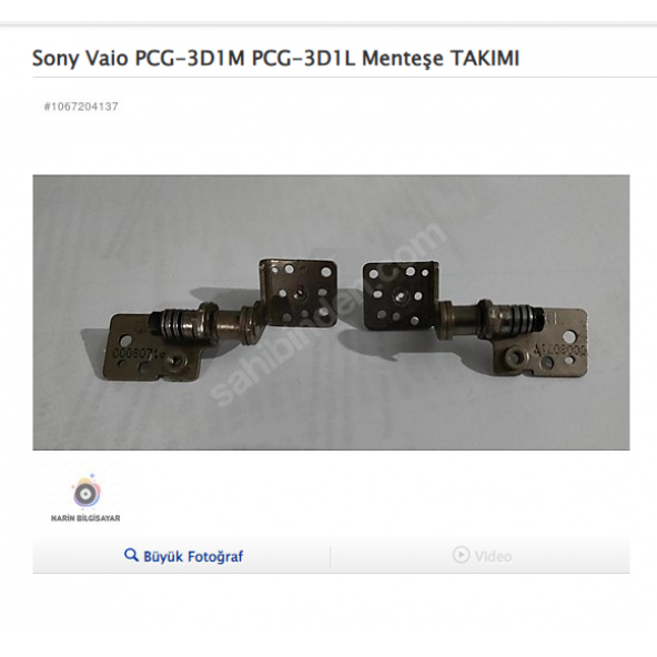 Sony Vaio PCG-3D1M PCG-3D1L Menteşe TAKIMI
