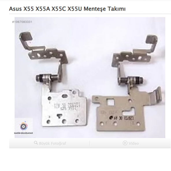 Asus X55 X55A X55C X55U Menteşe Takımı