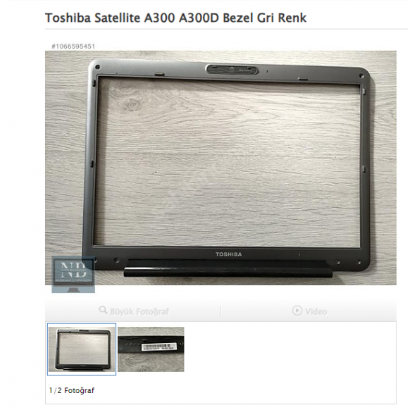Toshiba Satellite A300 A300D Bezel Gri Renk