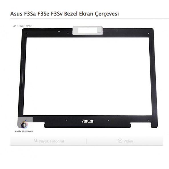 Asus F3Sa F3Se F3Sv Bezel Ekran Çerçevesi