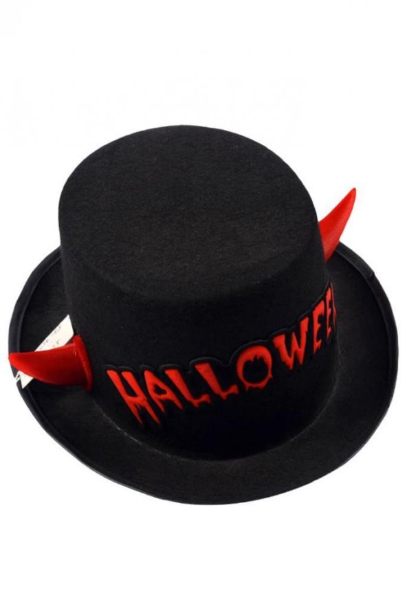Beysüs Halloween Cadılar Bayramı Şapka Siyah Halloween Yazılı