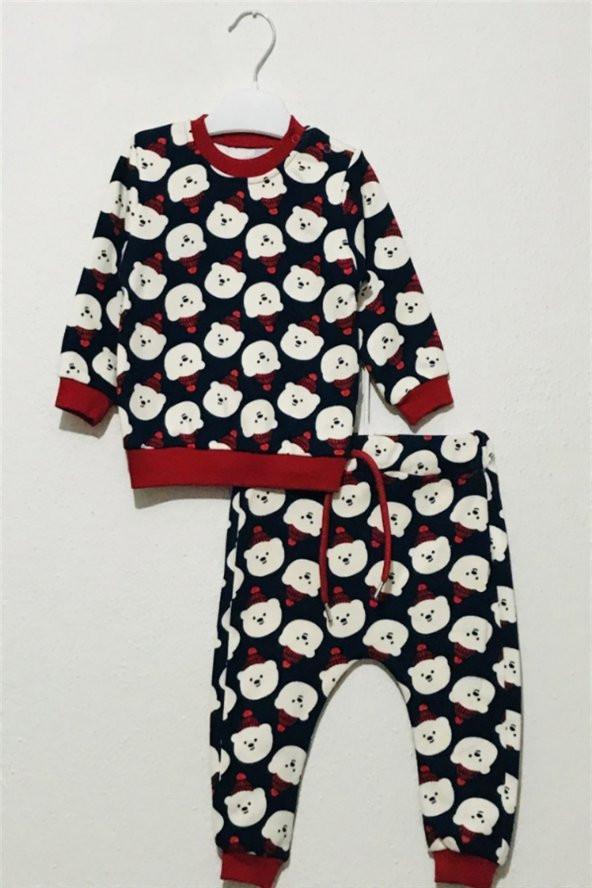 Ladybirds Unisex Bebek Ayıcıklı Noel  Baskılı  2'li Takım