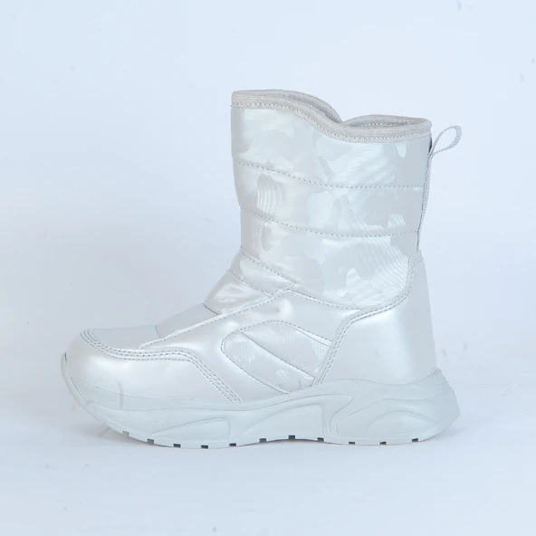 Moda Ayakkabı 9075 Beyaz Kız Çocuk Bot Ayakkabı - Resim 3