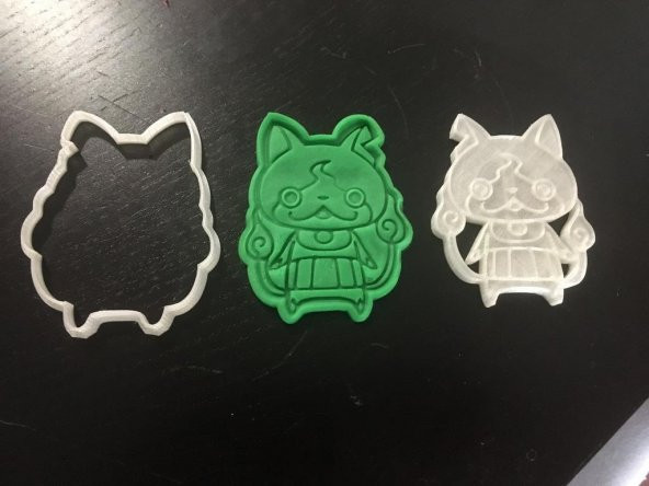 Jibanyan Yo-Kai İzle Çerez Kurabiye Kesici Kalıp Plastik Aparat - 1