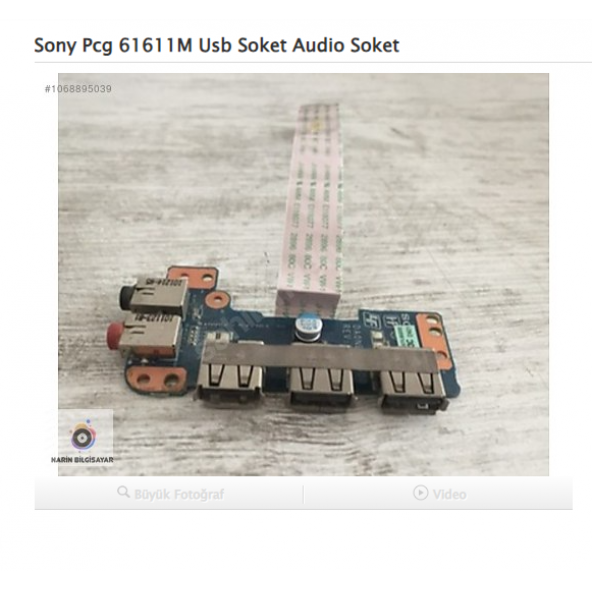 Sony Pcg 61611M Usb Soket Audio Soket