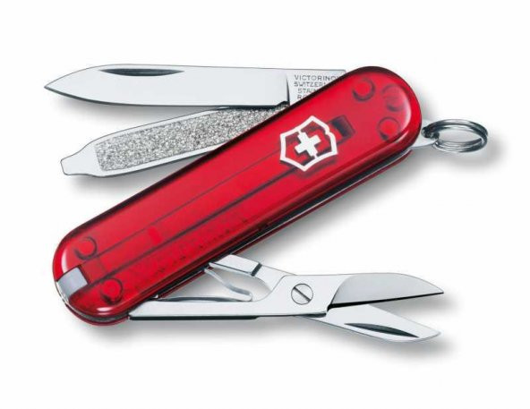 Victorinox 0.6223.T Classic Çakı Kırmızı Şeffaf