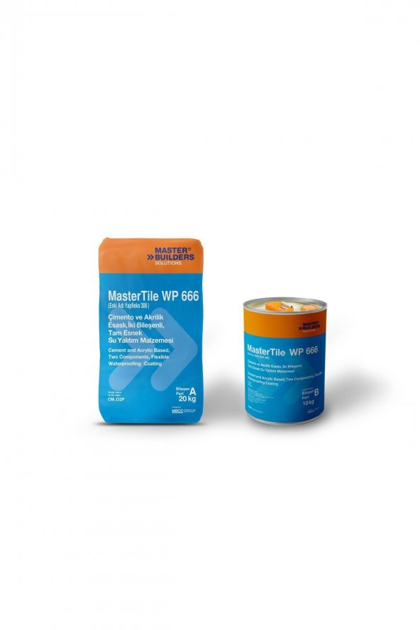 Basf Mastertile wp666 30 Kg. Set Çimento Akrilik Esaslı Tam Esnek Su Yalıtımı Malzemesi