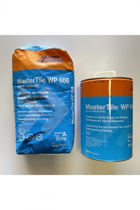 Basf Mastertıle Wp 666 20Kg Toz +10Kg Süt Set Tam Esnek Su Yalıtımm Malzemesi