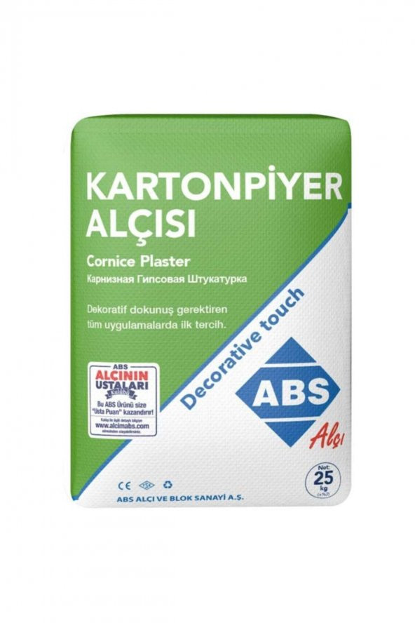 Abs Hızlı Donan Kartonpiyer Alçısı 3 kg