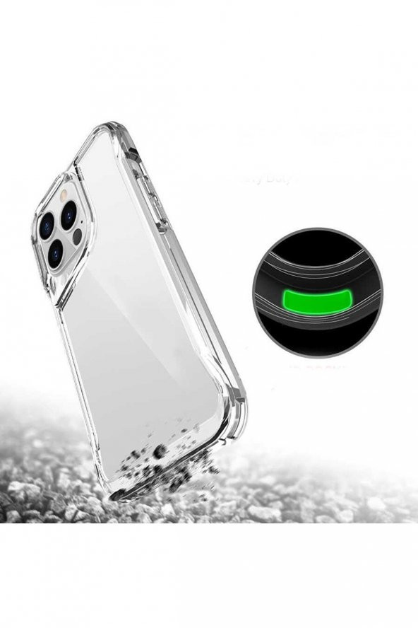 iPhone 15 Kılıf Kamera Çıkıntılı Şeffaf Darbe Emici Sert Silikon Kapak T-Max - 2