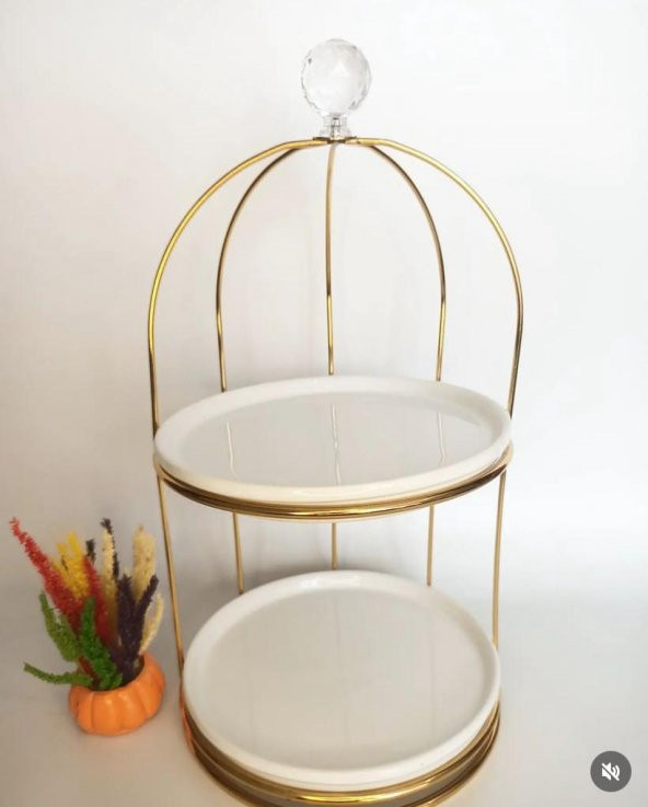 İki Katlı Kafes Küçük Sunumluk