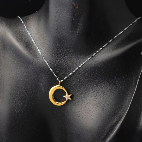 22 Ayar Altın Ayyıldız Kolye Ucu - Resim 3