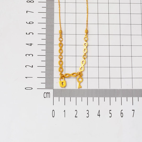 22 Ayar Altın Sonsuzluk Pandora Kolye - Resim 5
