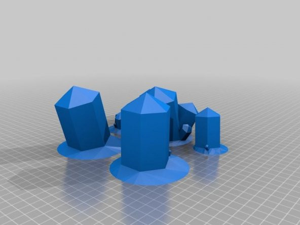Alien Crystals Scatter Terrain Için Min Savaş Oyunları 40K Si-Fi Necron Benzeri Plastik Aparat - 3