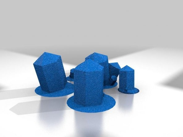 Alien Crystals Scatter Terrain Için Min Savaş Oyunları 40K Si-Fi Necron Benzeri Plastik Aparat - 5