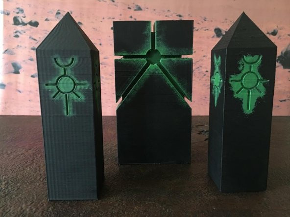 Alien Crystals Scatter Terrain Için Min Savaş Oyunları 40K Si-Fi Necron Benzeri Plastik Aparat - 9