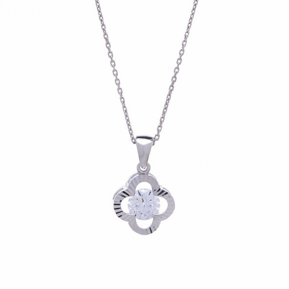 Yonca Model 6 mm Zirkon Taşlı 925 Ayar Gümüş Üçlü Kadın Takı Seti - 6