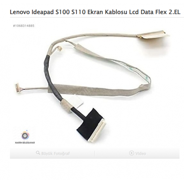 Lenovo Ideapad S100 S110 Ekran Kablosu Lcd Data Flex