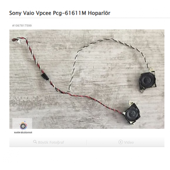 Sony Vaio Vpcee Pcg-61611M Hoparlör