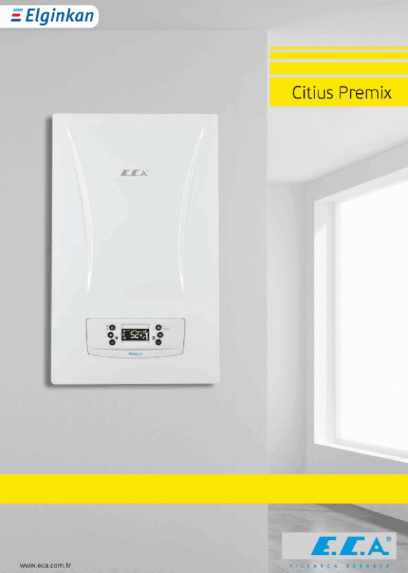 Eca Citius Premix 24 kW - A Enerji Sınıfı, 16 Emniyet Sistemi, Tam Yoğuşmalı Kombi - 3