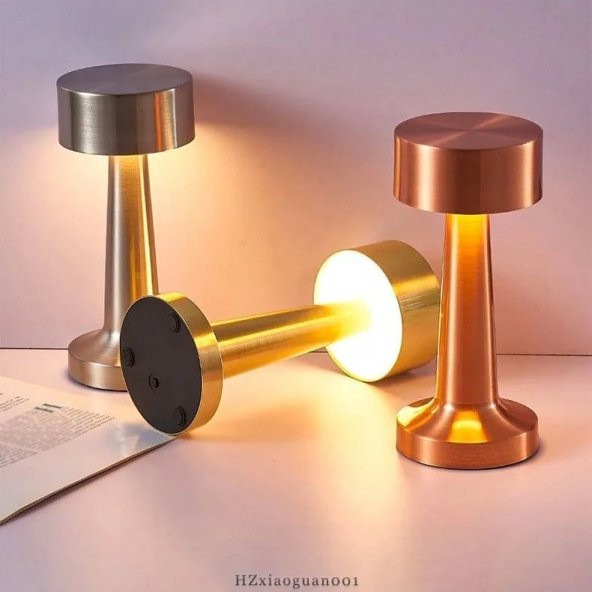 Rose Gold Dokunmatik 3 Kademeli LED Masa Lambası - Resim 2