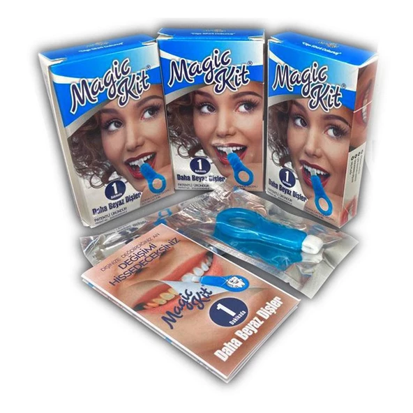Magic Kit Diş Lekesi Temizleyici Diş Beyazlatıcı +5 Yedek Silgi X 3 Adet - 2