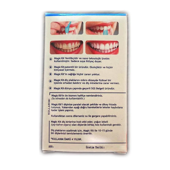 Magic Kit Diş Lekesi Temizleyici Diş Beyazlatıcı +5 Yedek Silgi X 3 Adet - 4