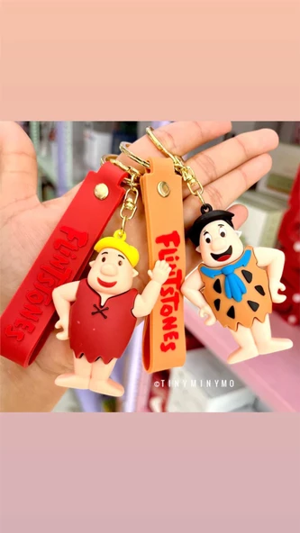 The Flintstones Taş Devri Fred Çakmaktaş Anahtarlık Ve Çanta Aksesuarı  - Resim 2