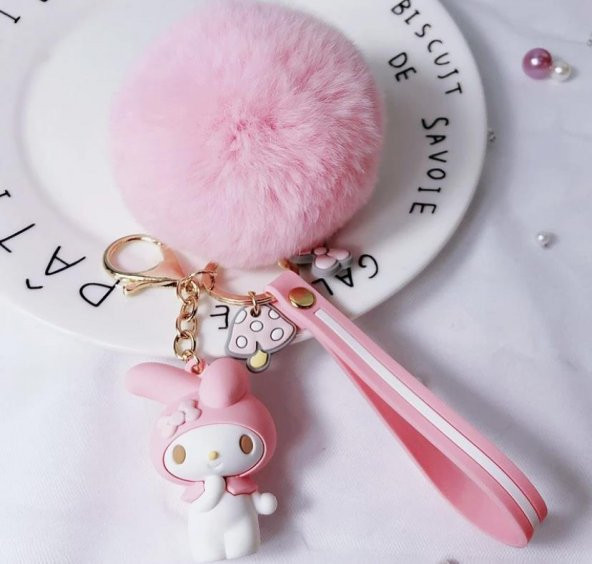 Melody Pon Ponlu Silikon Anahtarlık ürün görseli