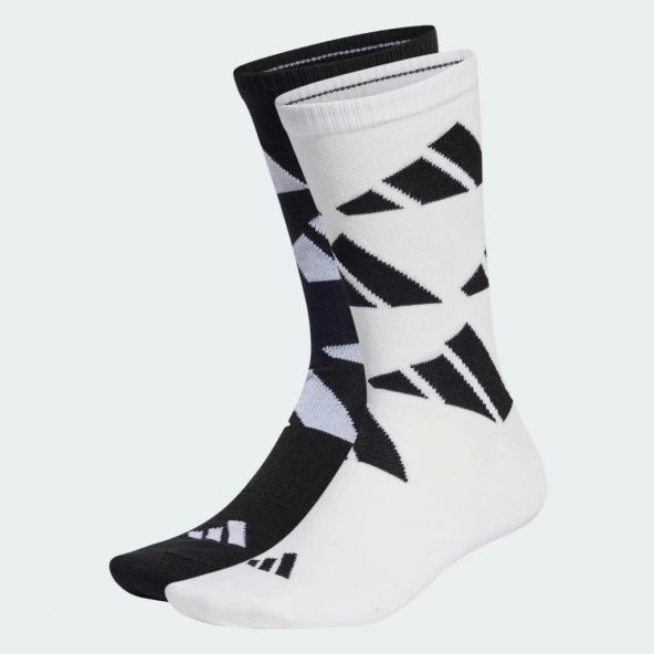 Adidas HT3462 Aeroready 2Li Siyah Beyaz Spor Çorap