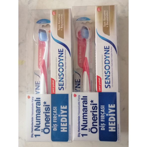 Sensodyne Tam Koruma ve Beyazlatıcı DİŞ MACUNU 50 mL+ DİŞ FIRCA HEDİYELİ 2Lİ