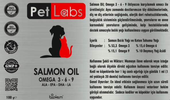 Kedi ve Köpekler için Somon Yağı 100 ml. (Kedi Ve Köpekler Için Omega 3 Ve 6 Içerikli Somon Yağı) - 2